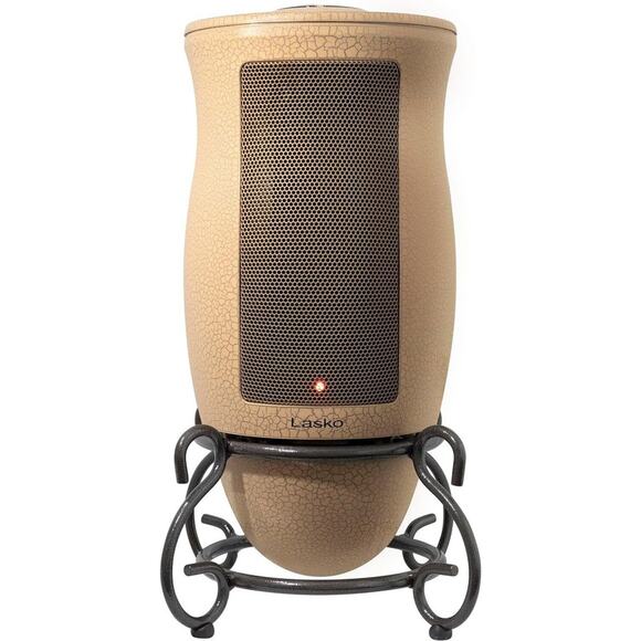 Ceramic Space Heater, Features Oscillation, Remote, and Built-In Timer, Beig - Picture 2 of 5